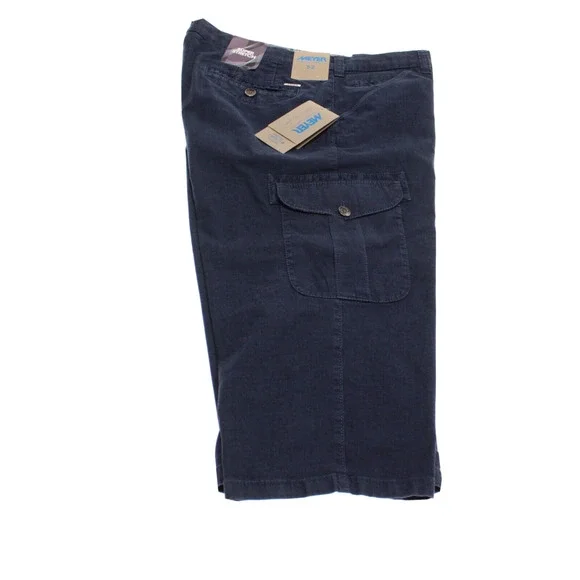 Meyer NWT Casual / Cargo Shorts Size 52 36 US Solid Blue Cotton Blend
